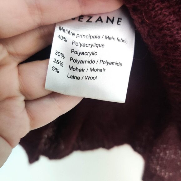 Sezane Daya Mohair Sweater in Prune Small NWT - Picture 8 of 9